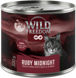 Wild Freedom 24x200g Wild Freedom Adult "Red" Ruby Midnight - sertés, marha & nyúl nedves macskatáp