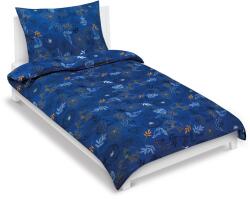 BELLATEX krepp ágyneműhuzat, 80/518, rét, sötétkék, 140×200 + 70×90 cm (11612)
