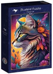 Bluebird Puzzle 500 db-os puzzle - Floral Cat (90942) (90942)