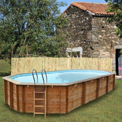 Pontaqua TIMBER ovális fa medence 436 x 336 x 117 cm (FFA_967) - aqualing