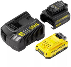 STANLEY Fatmax kezdőkészlet 18 Volt-os V20 akkurendszerhez és régebbi akkus szerszámokhoz SFMCB12 (SFMCB121D1-QW) - megatool