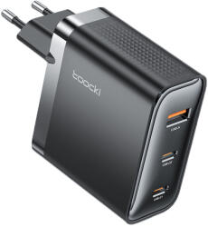Toocki USB + 2db USB C 100W gyorstöltő adapter (TCT100-XRB01) (TCT100-XRB01)