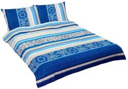 BELLATEX krepp ágyneműhuzat, dupla takaróra, 1 db 220×200 + 2 db 70×90 cm, kék orientális (6274)