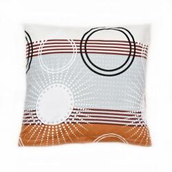 BellaTEX pamut párnahuzat, 40×40 cm, barna sugarak (5046)