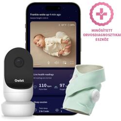 Owlet Dream Sock Okos Zokni 0-18 Hónapig + Owlet Cam 2 Kamera - Menta - fizz