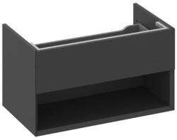 RAVAK SD Lite 80 fürdőszobai szekrény mosdó, matt fekete X000001862 (X000001862)