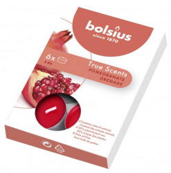 Bolsius 6 бр. чаени свещи Bolsius с аромат на нар (TRU-PB15-15-ROD-TS)