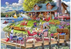 Bluebird Puzzle 90939 - Lake View Cabin Mountain Time - 500 db-os puzzle (90939)