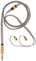 Campfire Audio TIME STREAM SILVER - Univerzális MMCX csatlakozójú tiszta ezüst Litz fülhallgató kábel - 4.4mm (CA-C-TIMESTREAM-S-44)
