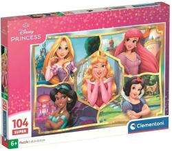 Clementoni Disney Hercegnők Mosolygós arcok 104db-os super puzzle - Clementoni (25056) - jatekshop