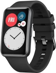 FIXED Silicone Strap Huawei Watch FIT - fekete (FIXSSTB-1054-BK) (FIXSSTB-1054-BK)