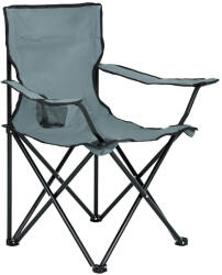 AKORD Fancy Garden ANTER Összecsukható Kempingszék Oxford Szövet Szürke Pohártartóval (KRZETURANTERSZAR)