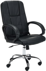 AKORD OCF-30 Fekete Műbőr Irodai Forgószék Króm Vázzal (OCF-30-BLACK)