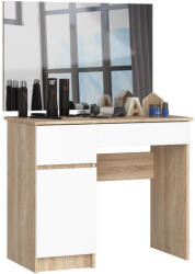 AKORD CLP P-2/SL Tükrös Fésülködőasztal Sonoma Tölgy Fehér (P-2-SLCLL90x60SONBIA)