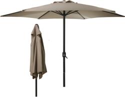 ProGarden Ambience Acél vázas és bordás Kitekerhető Napernyő, 3 m, Taupe-szürkés-barna (FD4200610)