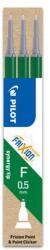 Pilot Rollertoll betét, 0, 25mm, tűhegyű, törölhető, PILOT "Frixion Point", zöld, 3db/cs (BLS-FRP5-G-S3) - nyomtassingyen