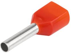 Intercable Érvéghüvely iker 2x1mm2 l=8mm piros (ICIAE18Z) (ICIAE18Z)