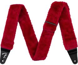 Fender Poodle Plush Strap Red - plüss heveder