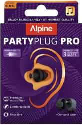  Alpine PartyPlug Pro Natural Hallásvédő 21 dB - 1 pár Szín: Fekete