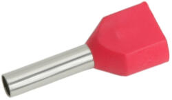 Érvéghüvely 2 x 1, 0 mm2 Piros (05722)