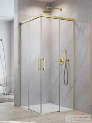Radaway Idea 8 Brushed Gold KDD 100x100 szögletes tolóajtós zuhanykabin, szálcsiszolt arany 10370100-99-01L, 10370100-99-01R (10370100-99-01L_10370100-99-01R)