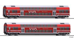 Tillig 01093 Emeletes személykocsi készlet, S-Bahn Dresden, VVO, DB AG VI, 2. készlet (4012501010934)