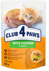 CLUB 4 PAWS Kölyök macska alutasak - csirke 80g