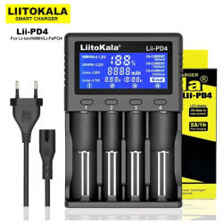 LiitoKala Lii-PD4 LCD 3, 6V/3, 7V Li-Ion 1, 2V NiMh/NiCD akkumulátor töltő (LiitoKala-Lii-PD4-Car-Charger)