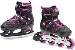 SMJ Sport 2 in 1 görkorcsolya, jégkorcsolya, állítható 26-29, pink-fekete, SMJ LEA (SMJUT103D)