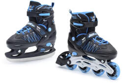 SMJ Sport 2 in 1 görkorcsolya, jégkorcsolya, állítható 30-33, fekete-kék, SMJ JACK (SMJUT103B)