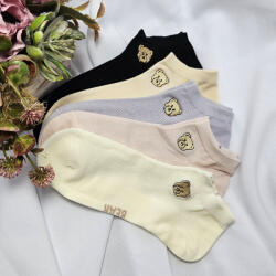 Aura Via Női titokzokni anyagában mintás, macika fejecskével 5 pár/cs 38-41 90233