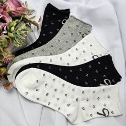 Aura Via Női zokni szív és masni mintás 5 pár/cs 35-38 90128