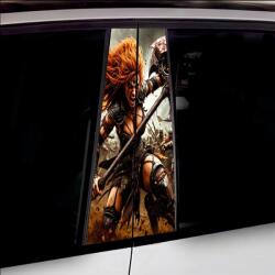  Set 2 stickere decorative pentru stalpii usilor, print autoadeziv de inalta rezolutie, dimensine 2 buc x 50 x 22 cm , cod: AVX-SSU-16 FAVLine Selection