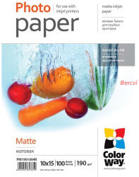 COLORWAY Fotópapír PM1901004R, matt (matte), 190 g/m2, 10x15, 100 lap (PM1901004R) - berczitech