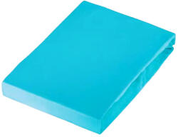  Gumis pamut jersey lepedő - 900x200 +25 cm / türkiz kék