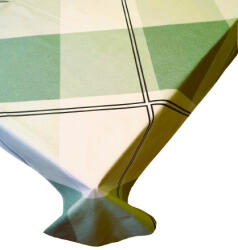  Pasztell zöld geometriai mintás pamut asztalterítő - 150x200 cm
