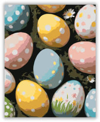  Mintás Húsvéti Tojások Mohaágyon - számfestő készlet