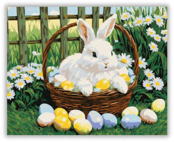  Nyuszi Húsvéti Kosárban - számfestő készlet