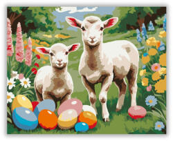  Bárányok és Színes Húsvéti Tojások - számfestő készlet