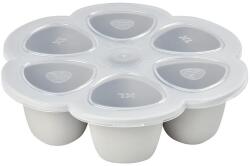 Béaba Szilikon multifunkciós bébiétel tároló - 6 x 150 ml - Halvány köd - (912805)