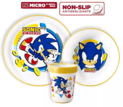 Sega Sonic a sündisznó csúszásmentes étkészlet, micro műanyag szett Nr1