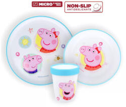 Nickelodeon Peppa malac csúszásmentes étkészlet, micro műanyag szett