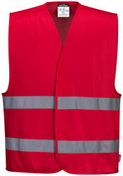 Portwest F474 Iona jól láthatósági mellény (PIROS, L/XL) (F474RERL_XL)