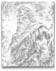 PontPöttyöző - Zeusz - az istenek királya Méret: 40x50cm, Keretezés: Keret nélkül (csak a vászon), Szín: Kék
