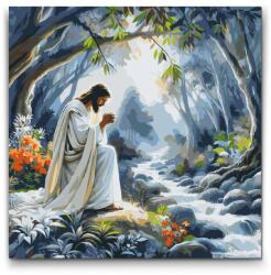  Festés számok szerint - Imádság Méret: 50x50cm, Keretezés: Keret nélkül (csak a vászon)