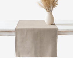 Goldea lenvászon keveréket tartalmazó asztali futó - kávé 50x140 cm