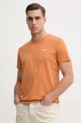 Pepe Jeans t-shirt ORIGINAL BASIC 3N narancssárga, férfi, nyomott mintás, PM508212 - narancssárga L