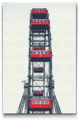 Gyémántszemes kirakó - Práter óriáskerék Méret: 40x60cm, Keretezés: Kartonlemezen, Gyémántok: Kerek