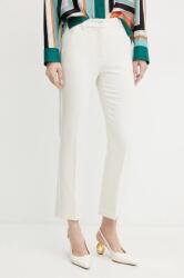 Weekend Max Mara nadrág női, bézs, magas derekú egyenes, 2515131031600 - bézs 42