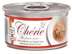 Chérie Adult Cat Grain Free Mix Fulgi de Ton cu Creveti in Sos (pam-CHS14303)